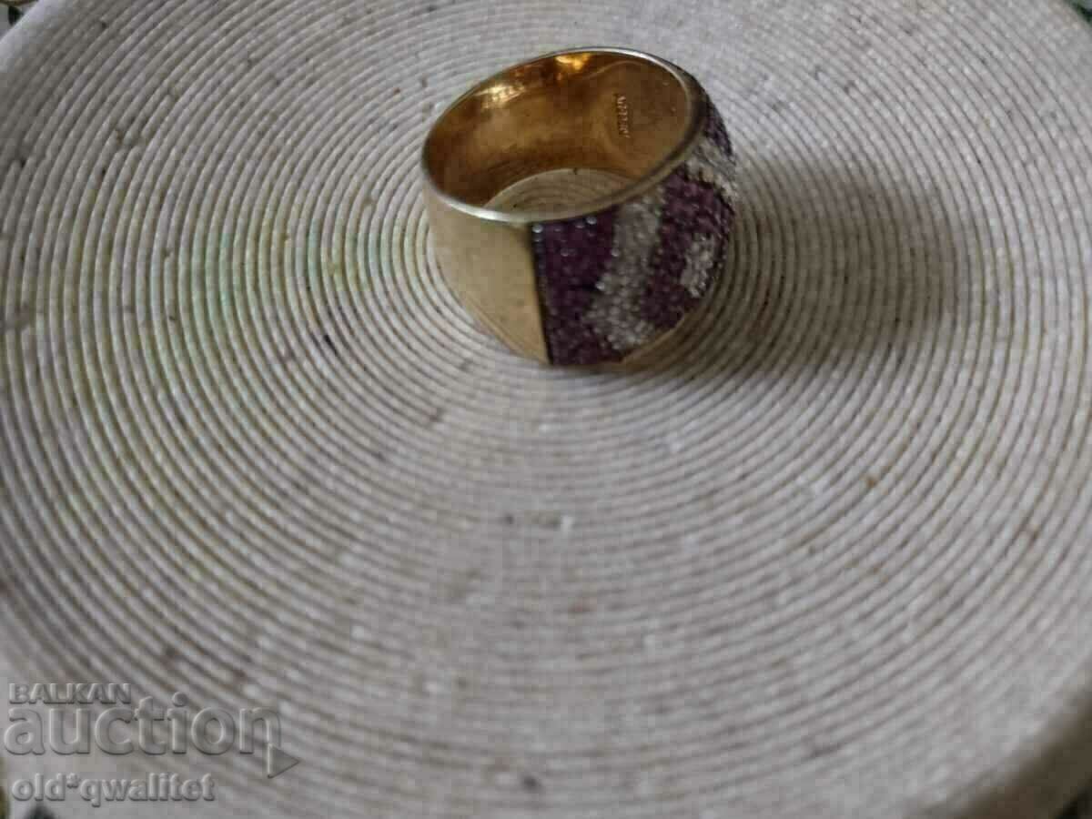 Σχεδιαστής ασημένιο δαχτυλίδι, ρουμπίνι και τοπάζι, επιχρυσωμένο, σήμα κατατεθέν - 5 Σχεδιαστής ασημένιο δαχτυλίδι, ρουμπίνι και τοπάζι, επιχρυσωμένο, σήμα κατατεθέν - 5