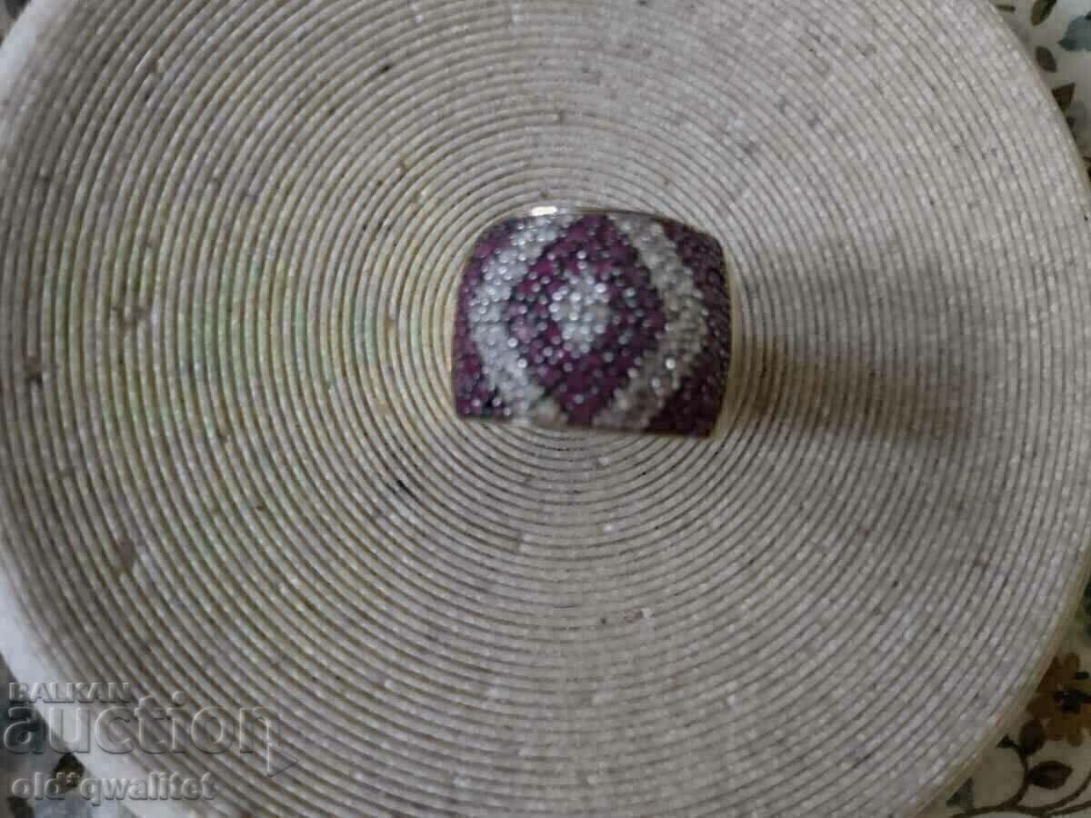 Σχεδιαστής ασημένιο δαχτυλίδι, ρουμπίνι και τοπάζι, επιχρυσωμένο, σήμα κατατεθέν - 6 Σχεδιαστής ασημένιο δαχτυλίδι, ρουμπίνι και τοπάζι, επιχρυσωμένο, σήμα κατατεθέν - 6