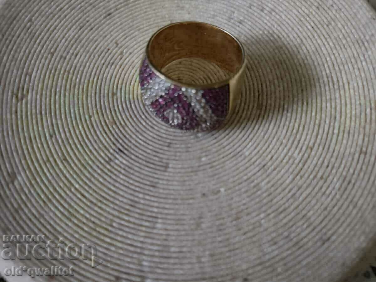 Σχεδιαστής ασημένιο δαχτυλίδι, ρουμπίνι και τοπάζι, επιχρυσωμένο, σήμα κατατεθέν - 7 Σχεδιαστής ασημένιο δαχτυλίδι, ρουμπίνι και τοπάζι, επιχρυσωμένο, σήμα κατατεθέν - 7