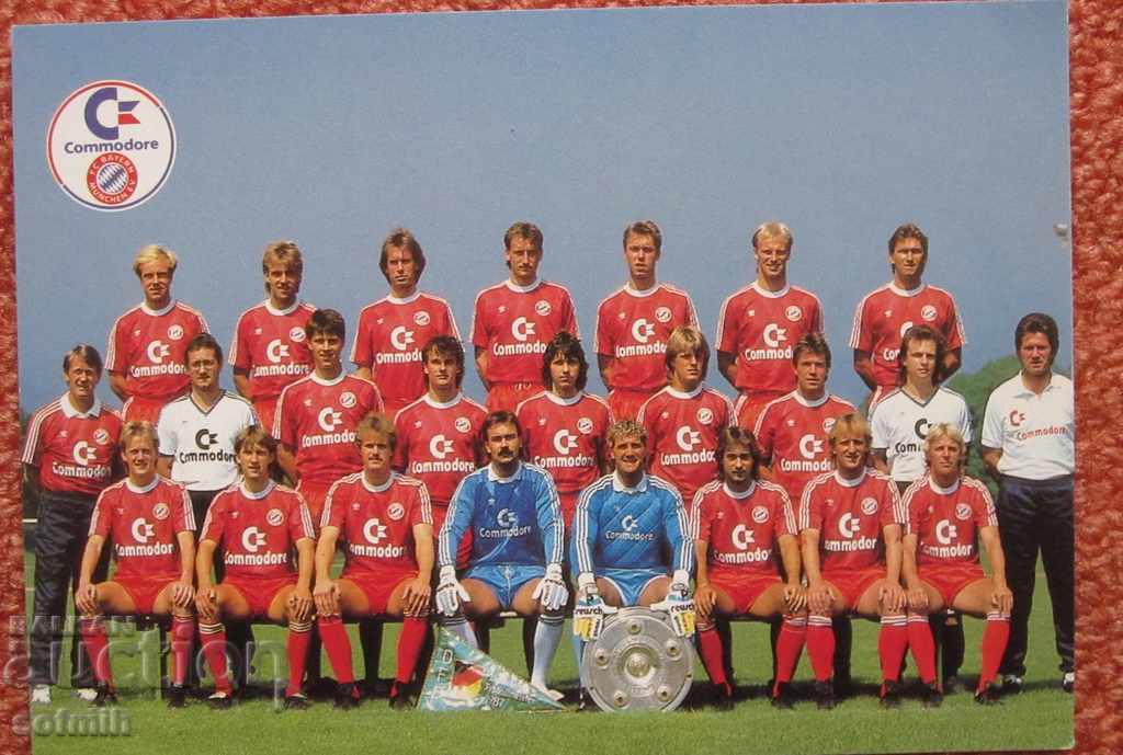 παλιά κάρτα ποδοσφαίρου Bayern Germany 1987/88