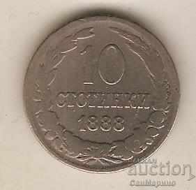 + Βουλγαρία 10 σεντ 1888 ελαττώματα στην κοπή