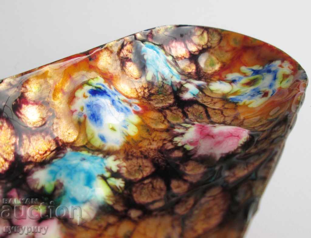 Old Small Enameled Art Saucer Supply Enamel Spain - 7 Old Small Enameled Art Saucer Supply Enamel Spain - 7