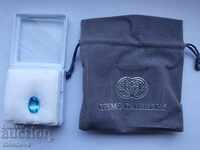 Natural Blue Topaz 6.50 ct. Certificate. Guaranteed origin!