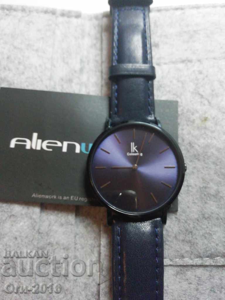 Delivery of Alienwork Navy Blue Ultra Thin Watch Delivery of Alienwork Navy Blue Ultra Thin Watch