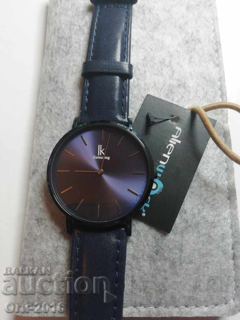 Alienwork Navy Blue Ultra Thin Watch - 5 Alienwork Navy Blue Ultra Thin Watch - 5