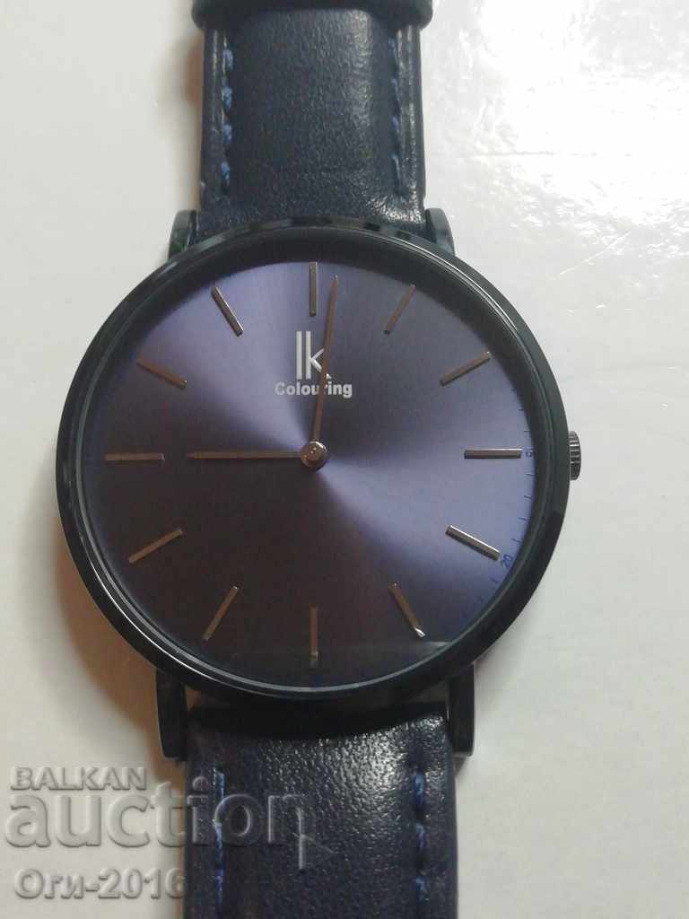 Alienwork Navy Blue Ultra Thin Watch