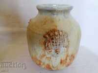 Vase with doves - ceramic.