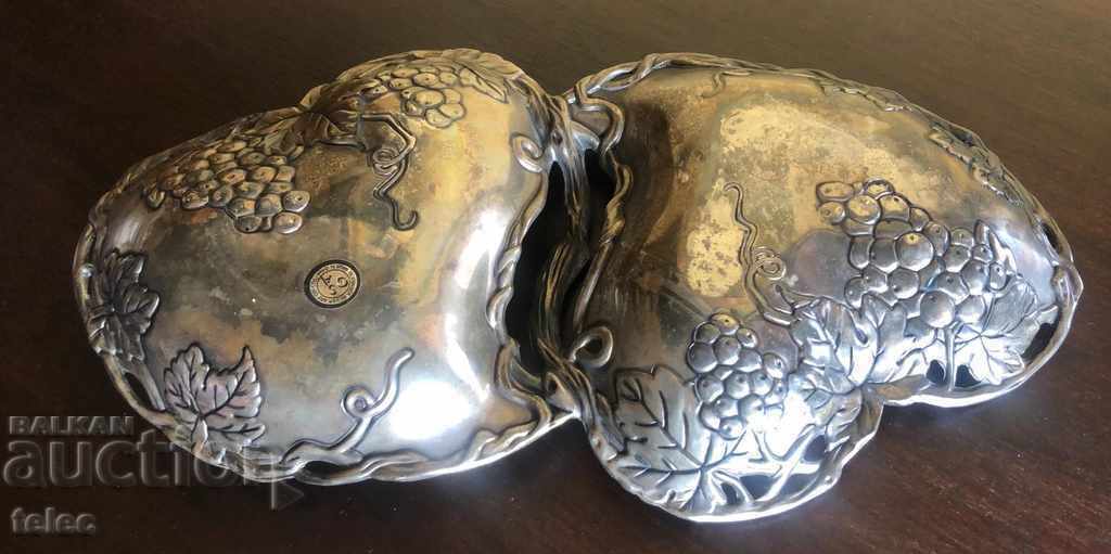 Silver-plated Art Deco dish for candy/nuts with price 22.00 BGN | € 11.25 Silver-plated Art Deco dish for candy/nuts with price 22.00 BGN | € 11.25