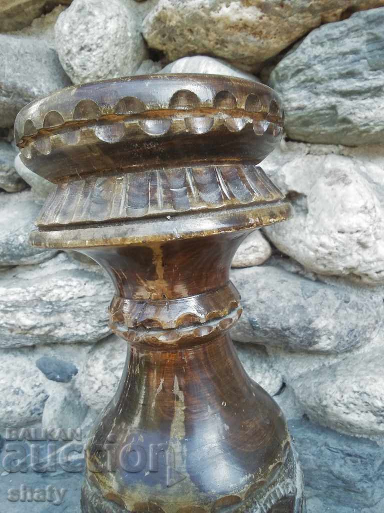Auction Large wooden vase. Auction Large wooden vase.