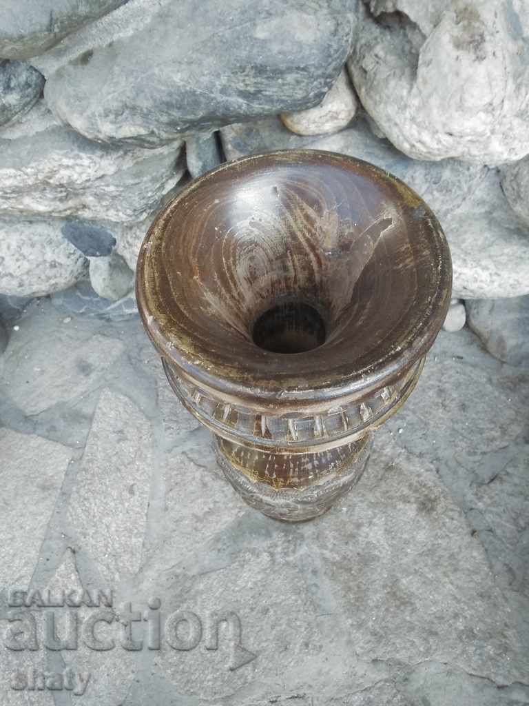 Large wooden vase. - 5 Large wooden vase. - 5