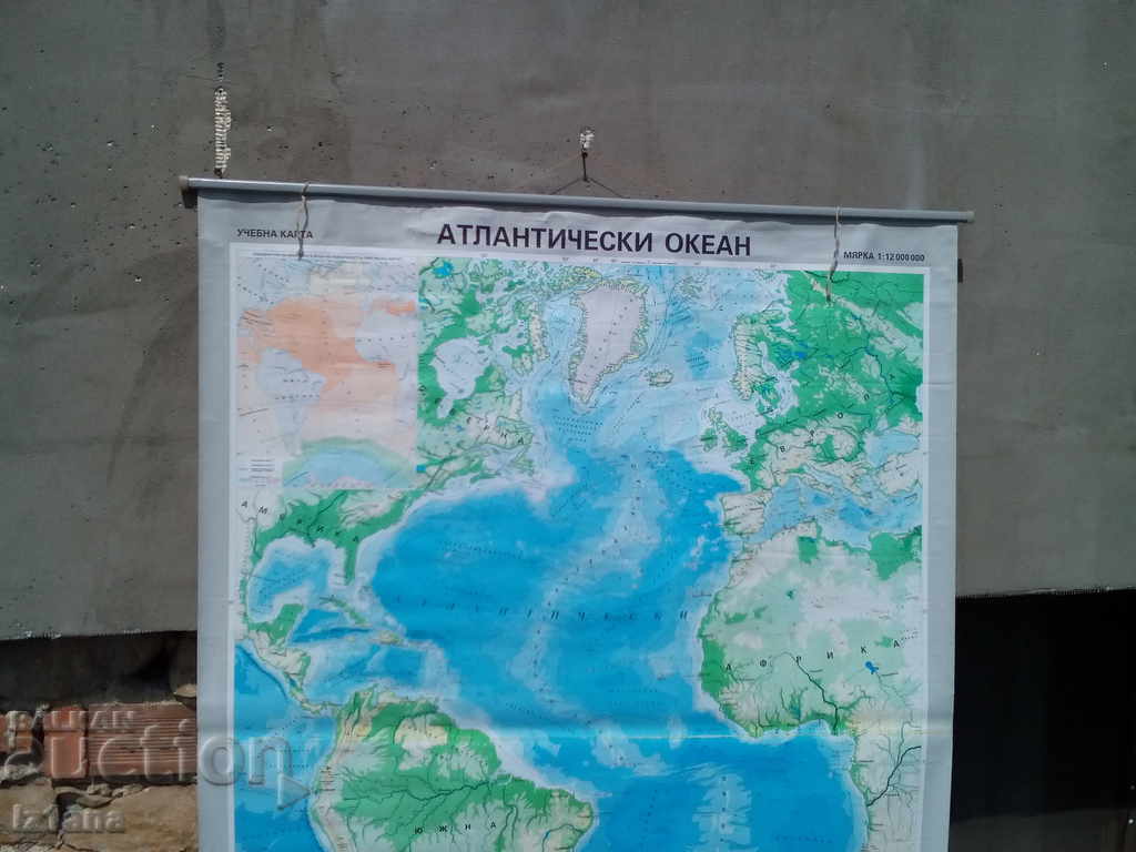 Hartă veche a Oceanului Atlantic cu preț 33.00 BGN | € 16.87
