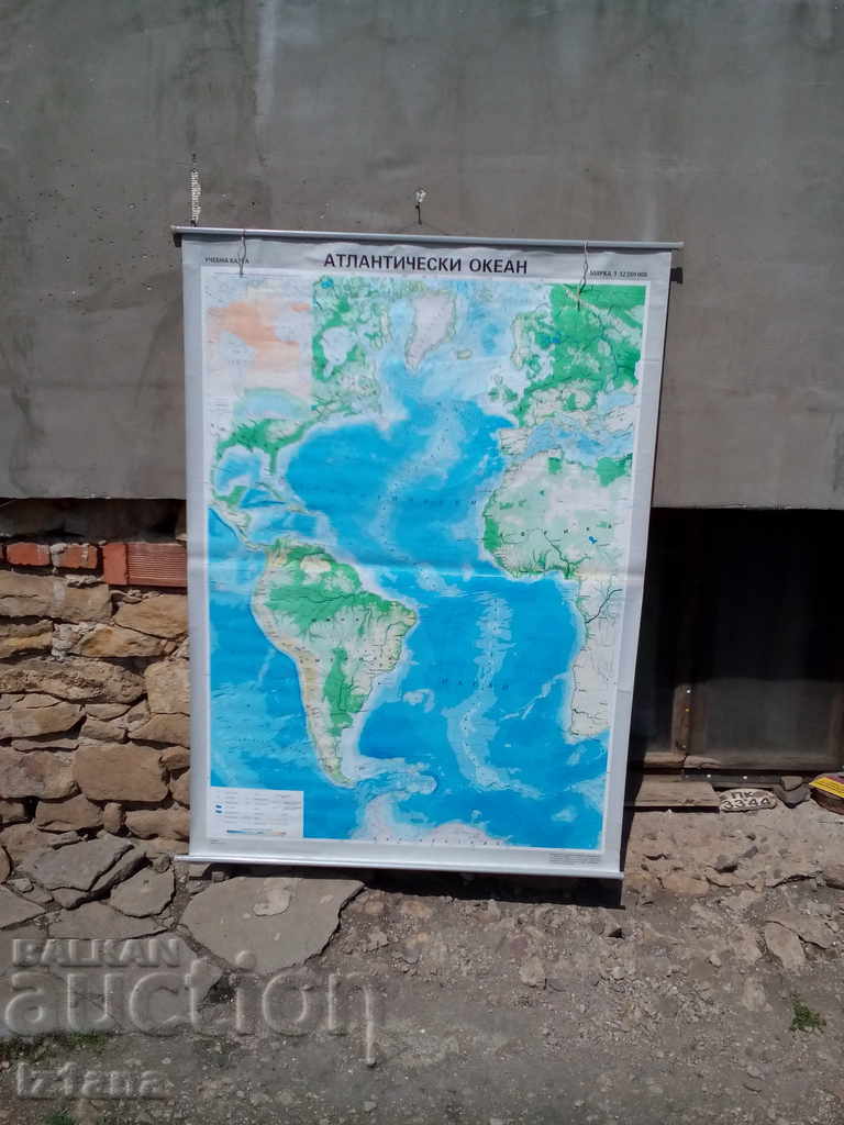 Hartă veche a Oceanului Atlantic