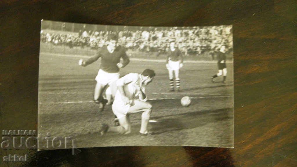 Πρωτότυπο φωτογραφία ποδοσφαίρου Lubanski Poland Gurnik 1968