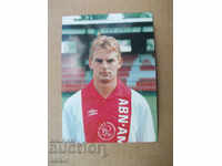 Football card Ronald de Boer Ajax Amsterdam