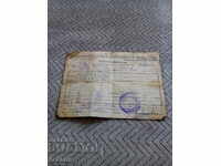Certificat vechi 1940