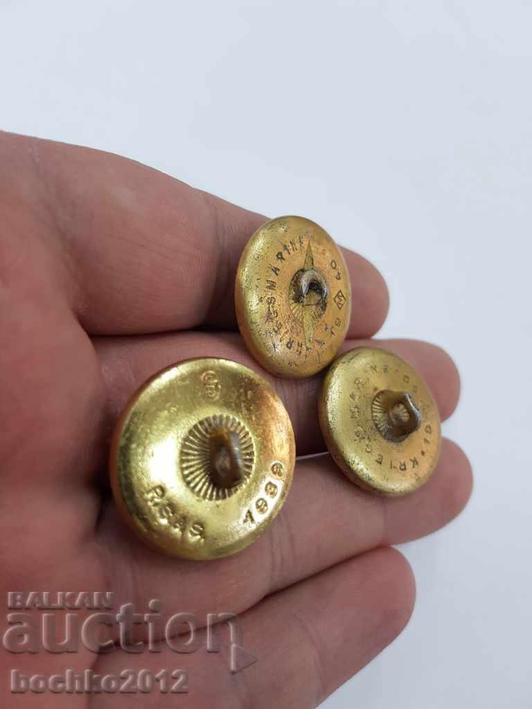 Lot of 3 German officer naval buttons WWII 1939-45 - 6