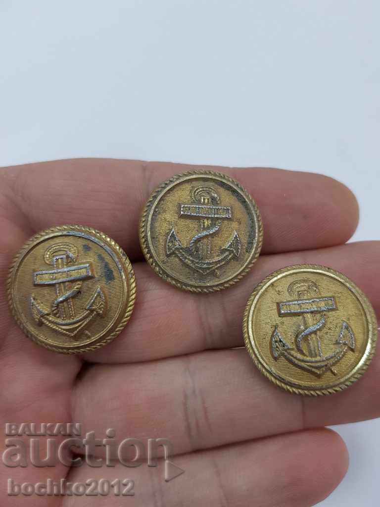 Lot de 3 buc. Ofițer german al celui de-al Doilea Război Mondial Navy Buttons 1939-45