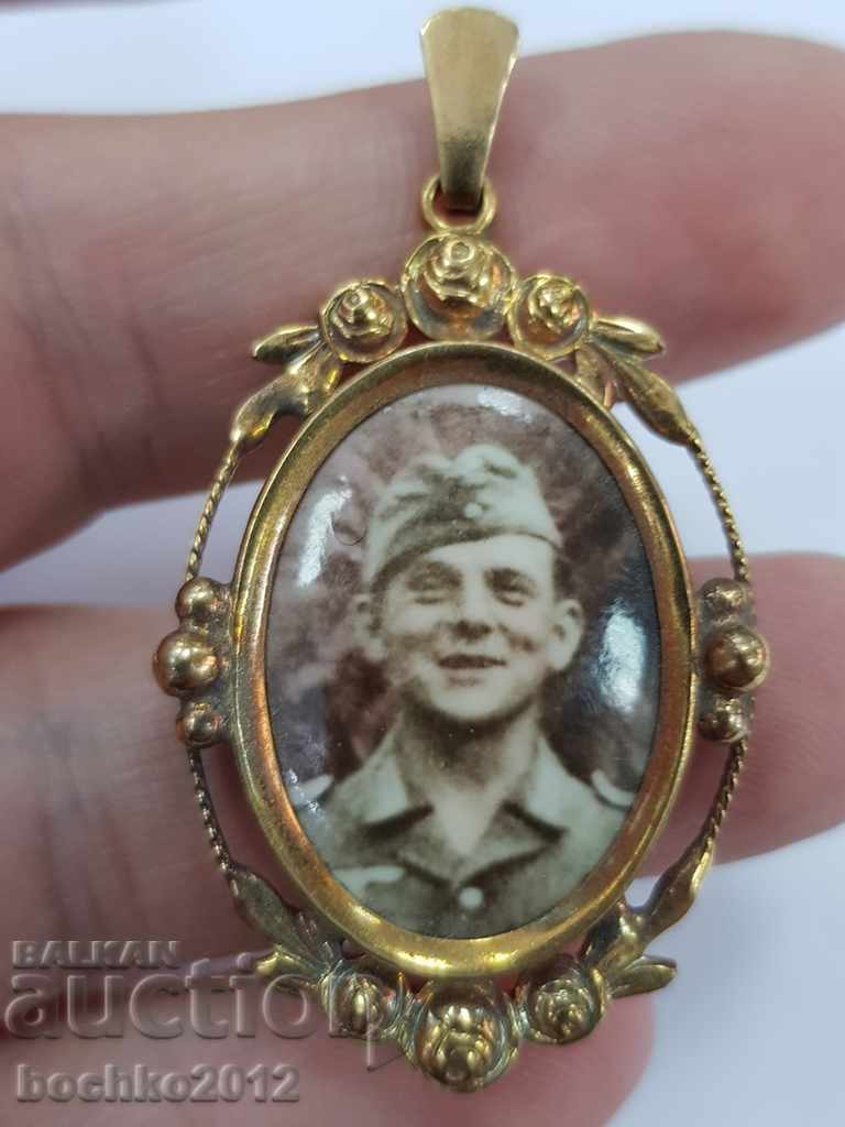 An interesting German military pendant with a German soldier