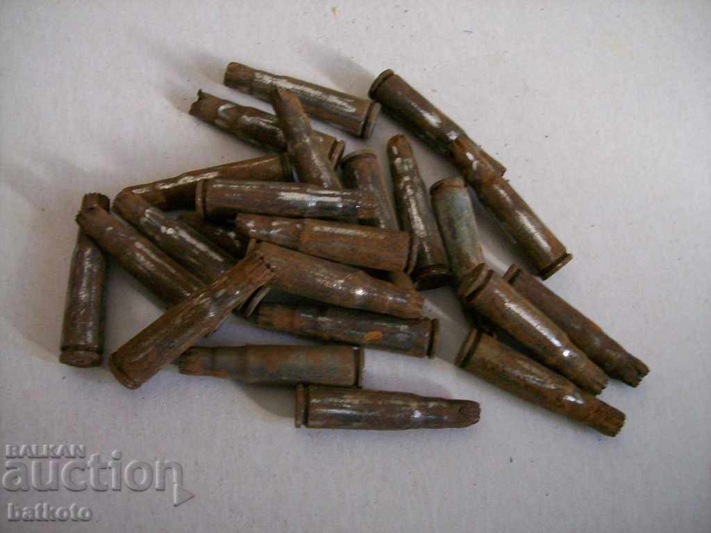 Old cartridge casings for Kalashnikov assault rifles
