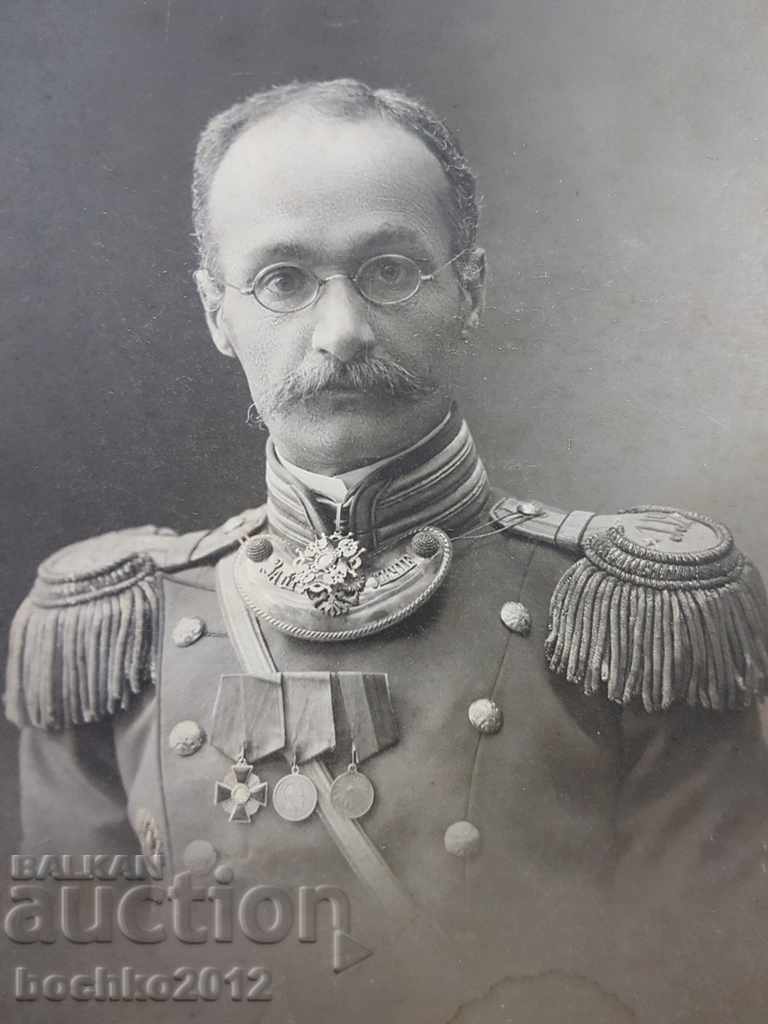 Rare Russian Tsarist military photograph of a senior officer with orders with price 360.00 BGN | € 184.07 Rare Russian Tsarist military photograph of a senior officer with orders with price 360.00 BGN | € 184.07