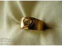 Стар позлатен сребърен пръстен