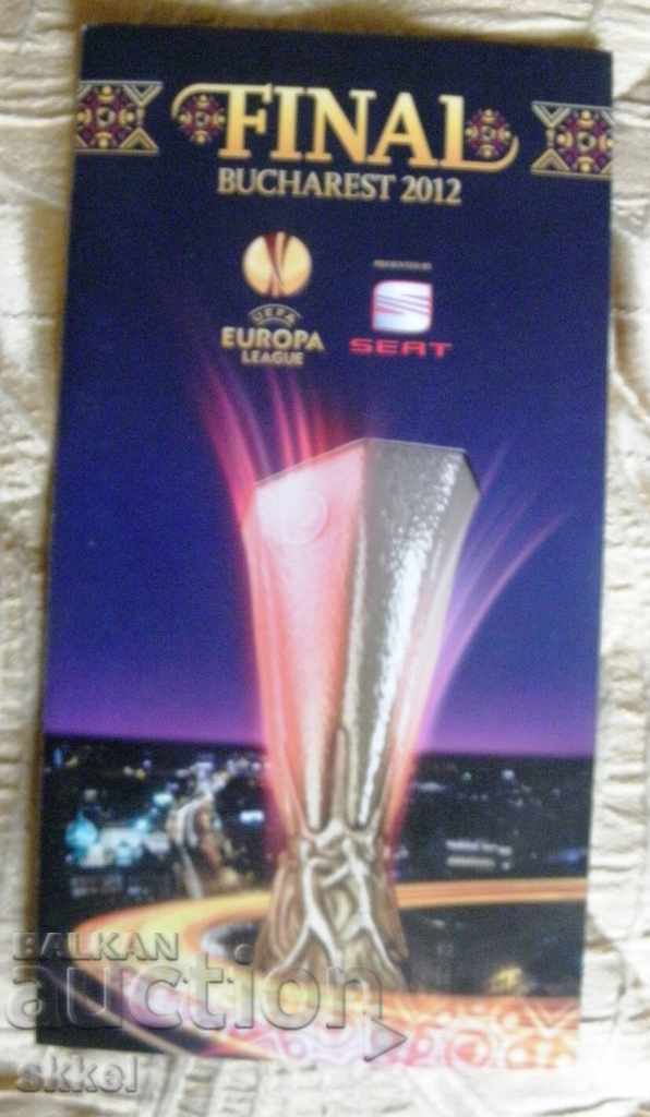 Broșura Atletico Madrid de fotbal - Athletic Bilbao 2012 Final