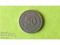 50 Pfennig 1949 "F" Germany