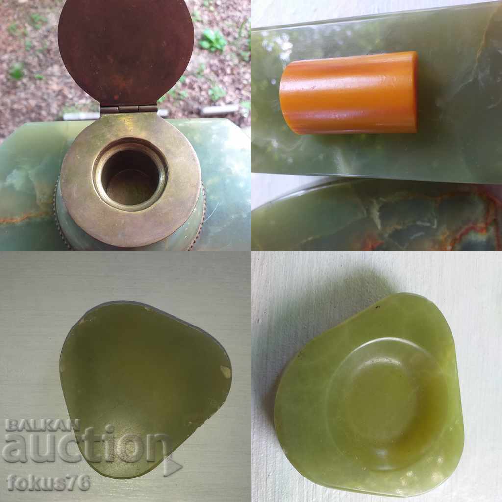 GREEN MARBLE AND CATALINE INK - 6 GREEN MARBLE AND CATALINE INK - 6