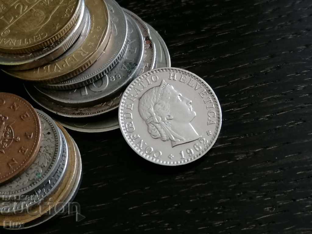 Coin - Switzerland - 20 rapen 1962; series B with price 1.60 BGN | € 0.82 Coin - Switzerland - 20 rapen 1962; series B with price 1.60 BGN | € 0.82