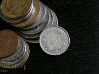 Coin - Switzerland - 20 rapen 1962; series B