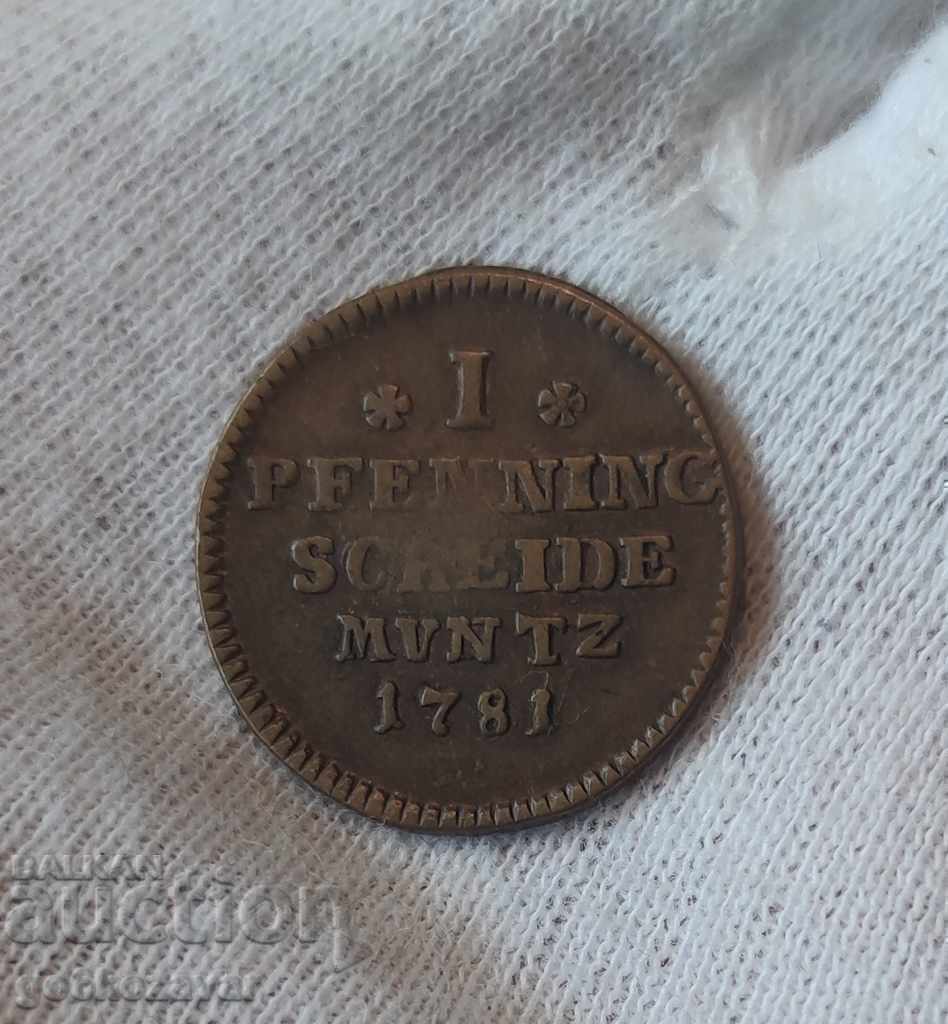 Braunschweig Ανόβερο 1 pfennig 1781 με τιμή 25.00 BGN | € 12.78 Braunschweig Ανόβερο 1 pfennig 1781 με τιμή 25.00 BGN | € 12.78