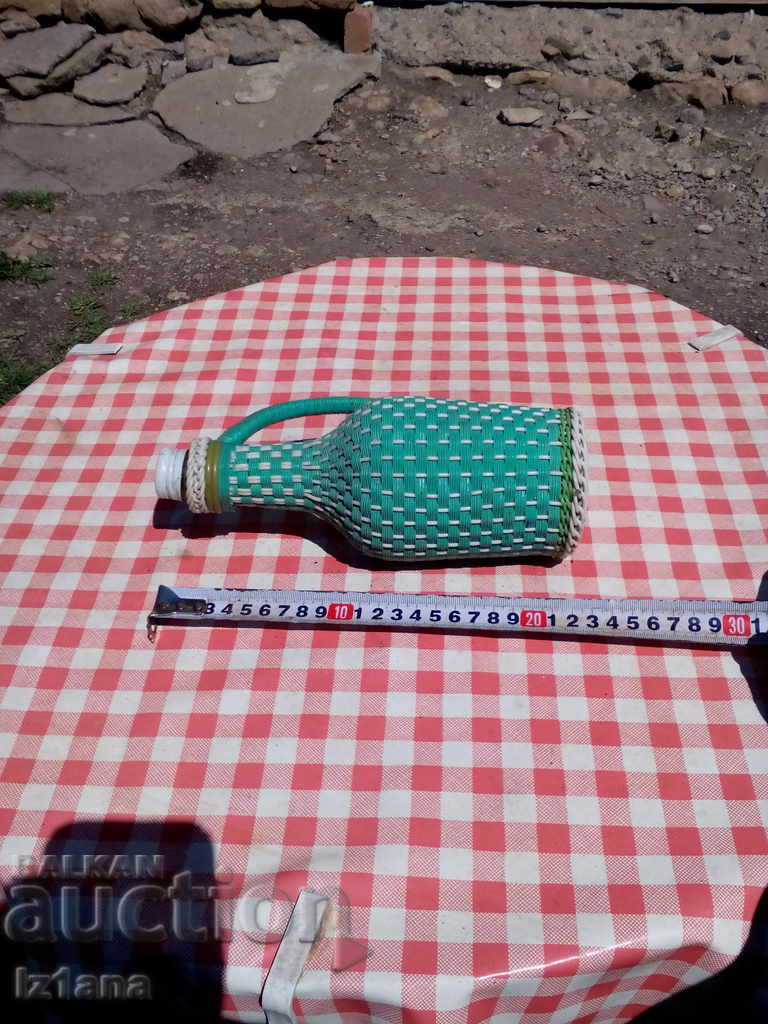 Damigeană veche împletită, sticlă - 5 Damigeană veche împletită, sticlă - 5