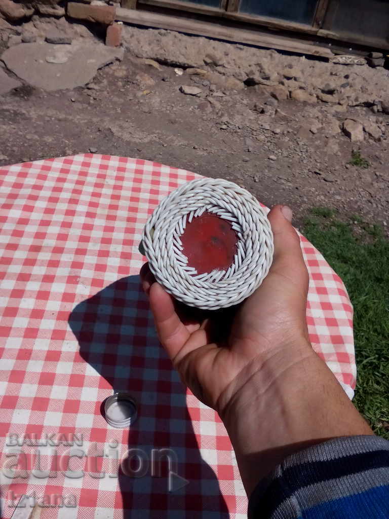 Damigeană veche împletită, sticlă - 7 Damigeană veche împletită, sticlă - 7