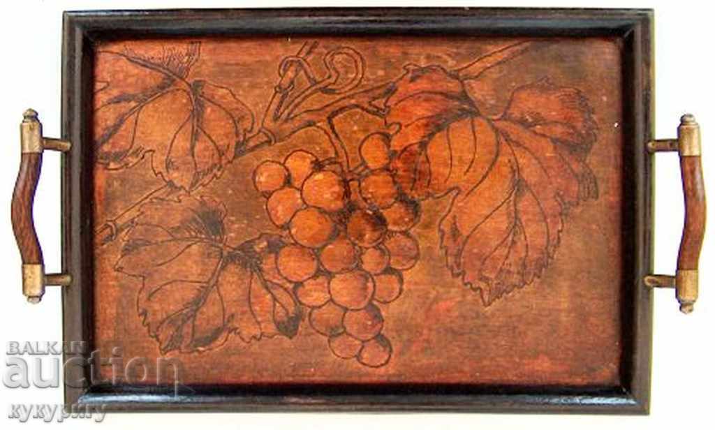 Beautiful old Renaissance small wooden tray with price 50.00 BGN | € 25.56 Beautiful old Renaissance small wooden tray with price 50.00 BGN | € 25.56