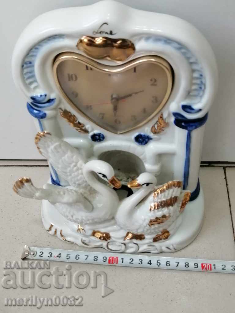Table clock, alarm clock with figures of porcelain figure - 7 Table clock, alarm clock with figures of porcelain figure - 7