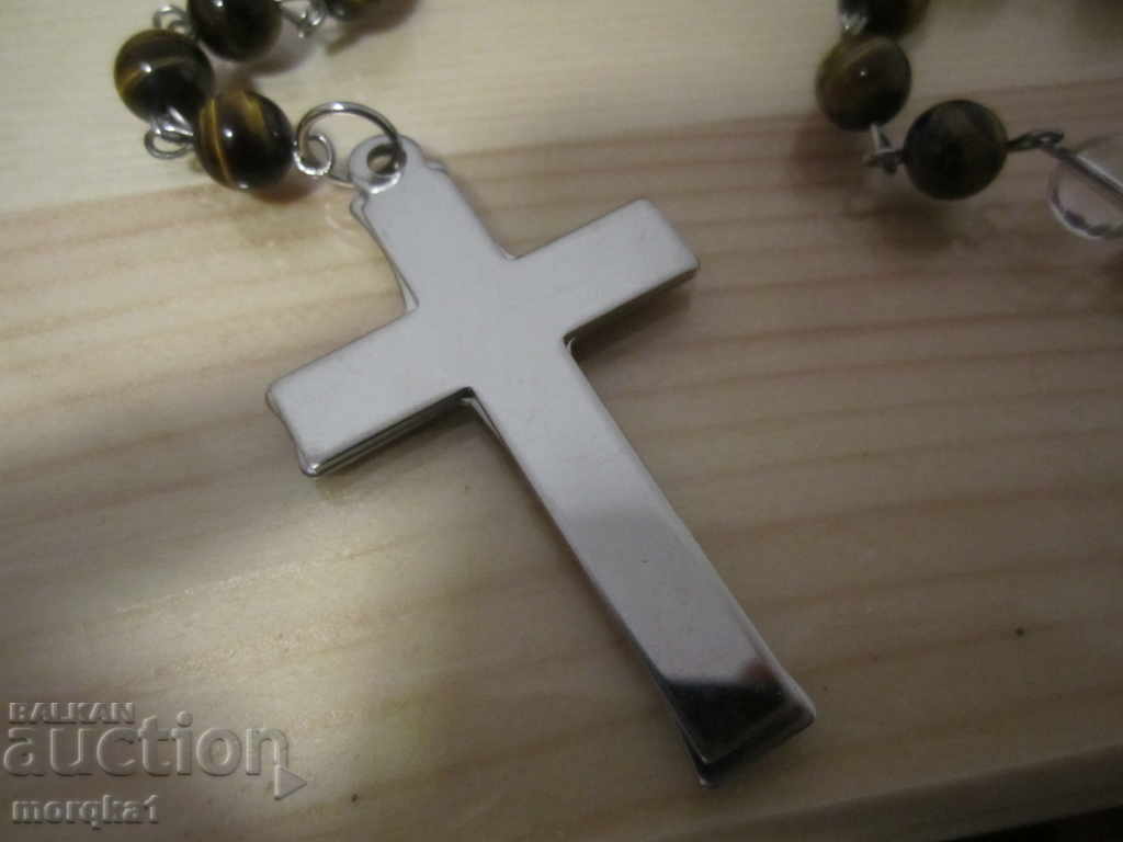 Necklace-type Necklace Necklace and Steel Cross Finish - 5 Necklace-type Necklace Necklace and Steel Cross Finish - 5