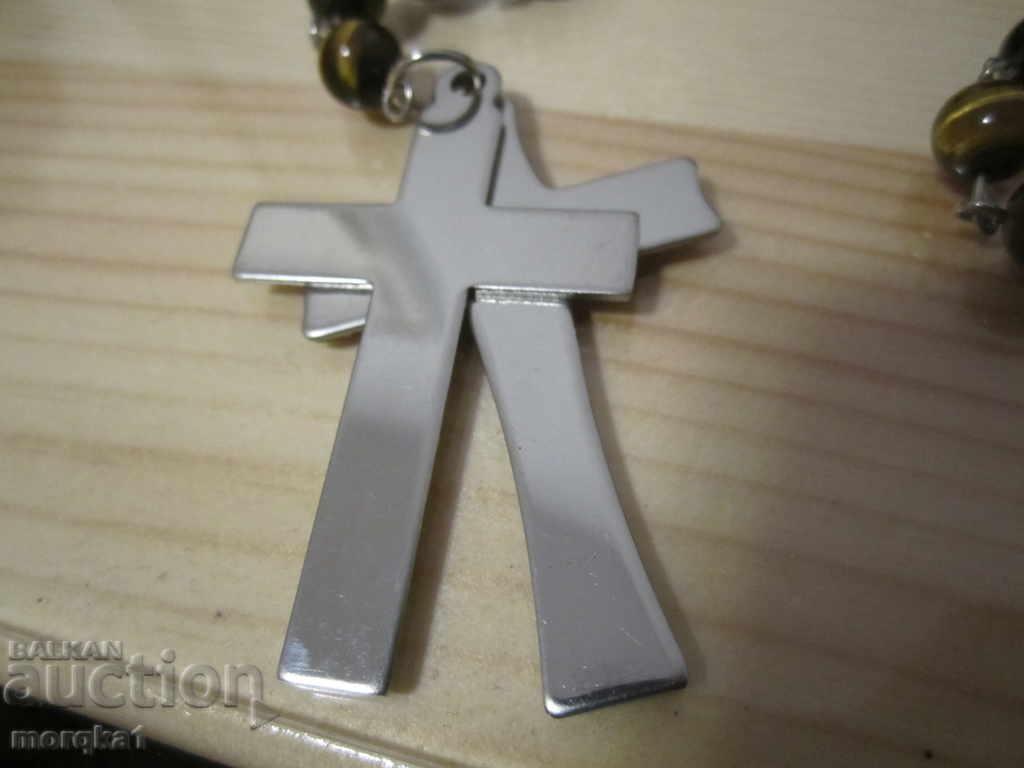 Necklace-type Necklace Necklace and Steel Cross Finish - 6 Necklace-type Necklace Necklace and Steel Cross Finish - 6