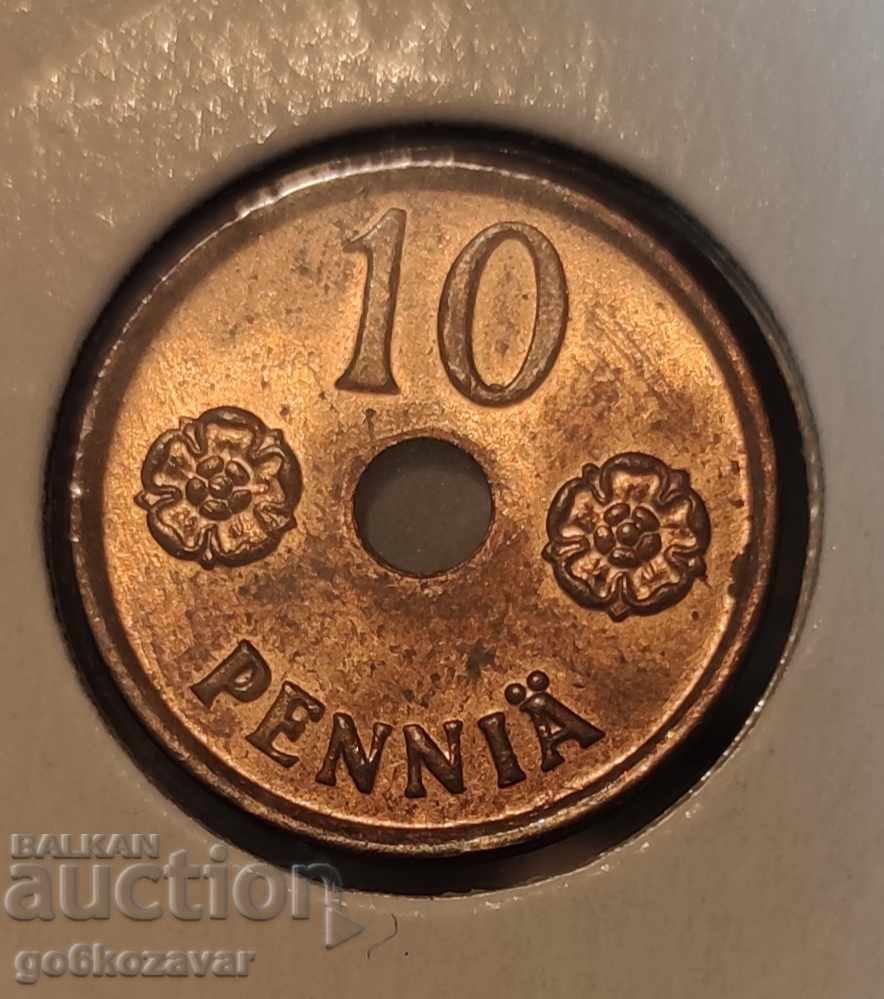Финландия 10 пенния 1941г UNC