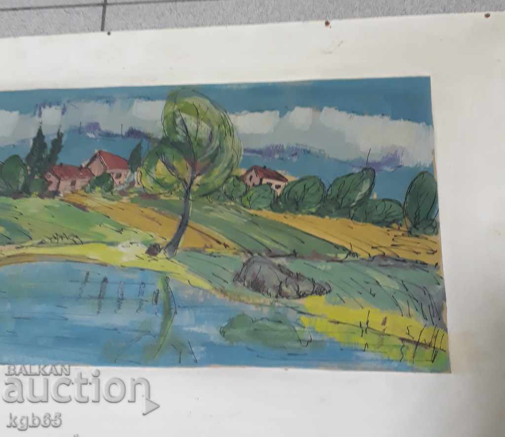 Auction Old oil landscape painting. Auction Old oil landscape painting.