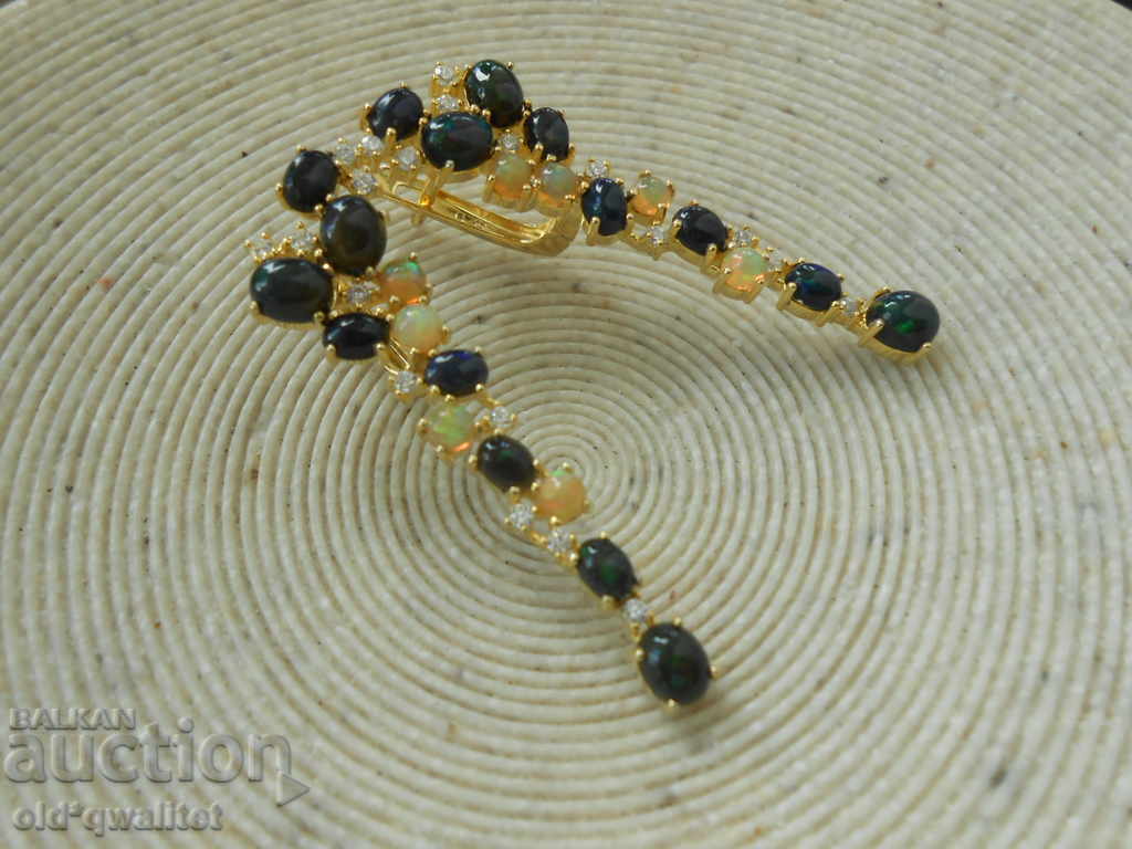 MAGNIFICENT SILVER EARRINGS SILVER 925 gilding OPAL with price 397.00 BGN | € 202.98 MAGNIFICENT SILVER EARRINGS SILVER 925 gilding OPAL with price 397.00 BGN | € 202.98