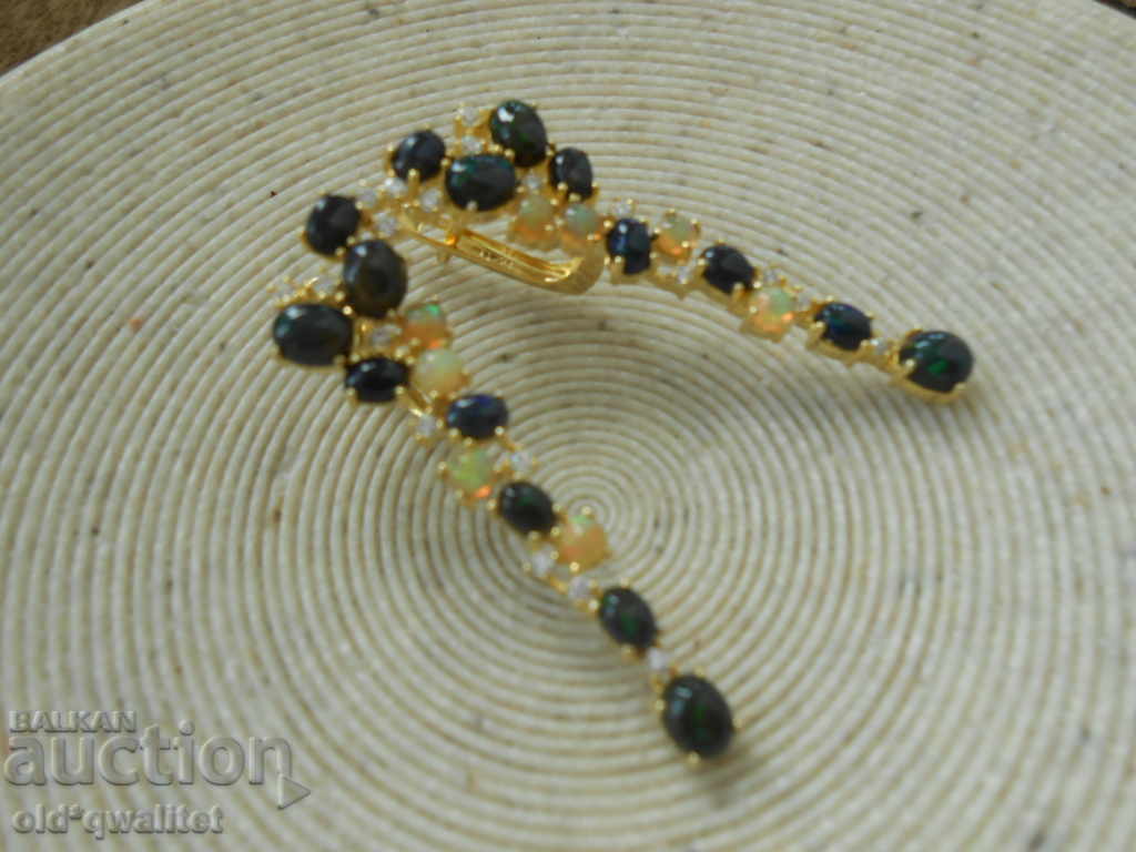 Auction MAGNIFICENT SILVER EARRINGS SILVER 925 gilding OPAL Auction MAGNIFICENT SILVER EARRINGS SILVER 925 gilding OPAL