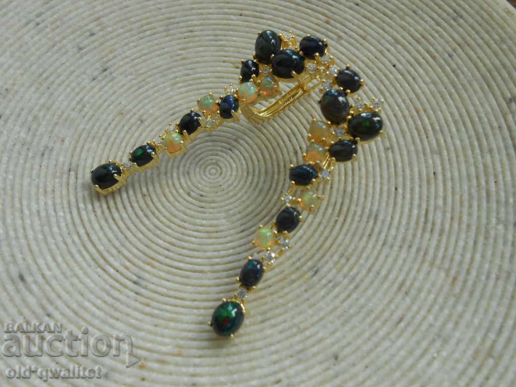 Delivery of MAGNIFICENT SILVER EARRINGS SILVER 925 gilding OPAL Delivery of MAGNIFICENT SILVER EARRINGS SILVER 925 gilding OPAL