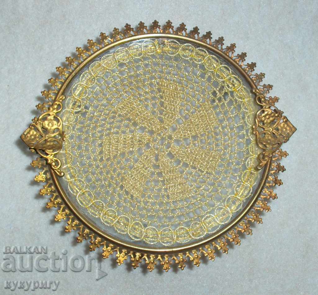 Old antique Viennese openwork ashtray with embroidery with price 75.00 BGN | € 38.35