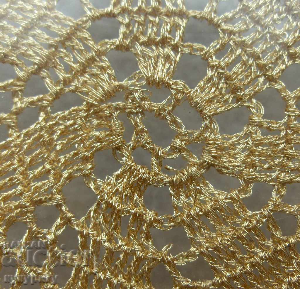 Old antique Viennese openwork ashtray with embroidery - 7