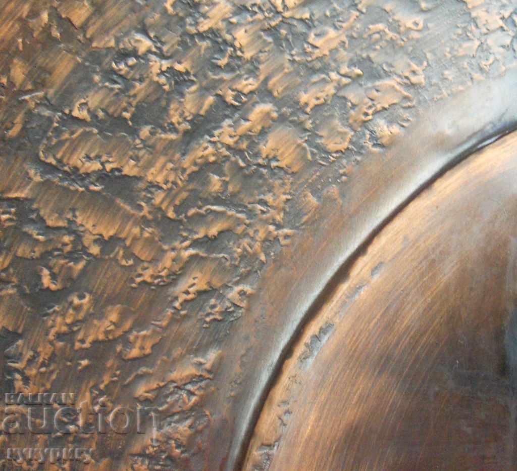 Delivery of Old religious copper plate wall decoration with Virgin Mary Delivery of Old religious copper plate wall decoration with Virgin Mary