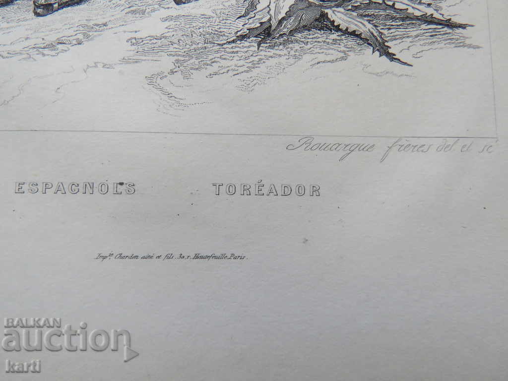 Auction  OLD ENGRAVER - 19th CENTURY - SPAIN - TOREADOR