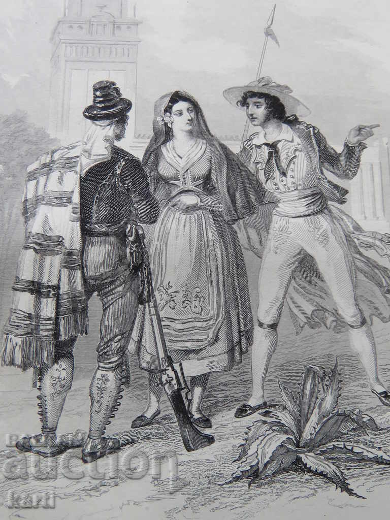 Delivery of OLD ENGRAVER - 19th CENTURY - SPAIN - TOREADOR