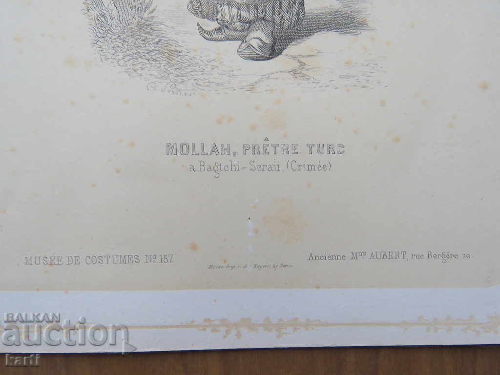 Licitație GRAVURĂ VECHE - SEC. XIX - RUSIA - MOLLAH