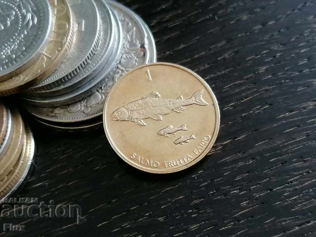 Coin - Slovenia - 1 tolar | 2000 with price 0.75 BGN | € 0.38 Coin - Slovenia - 1 tolar | 2000 with price 0.75 BGN | € 0.38