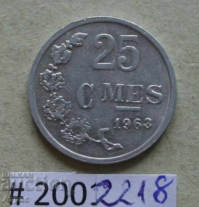 25 centime 1963 Luxemburg